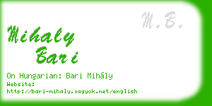 mihaly bari business card